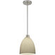 Porcelina LED 10.5 inch Brushed Nickel Pendant Ceiling Light in Rigid Stem Kit, Pleats, Incandescent