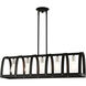 Stoneridge 5 Light 36 inch Textured Black Linear Chandelier Ceiling Light
