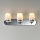 Durham 3 Light 24 inch Polished Chrome Bath Vanity Wall Light