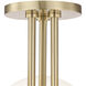 Stella 3 Light 24 inch Aged Brass Semi Flush Ceiling Light 