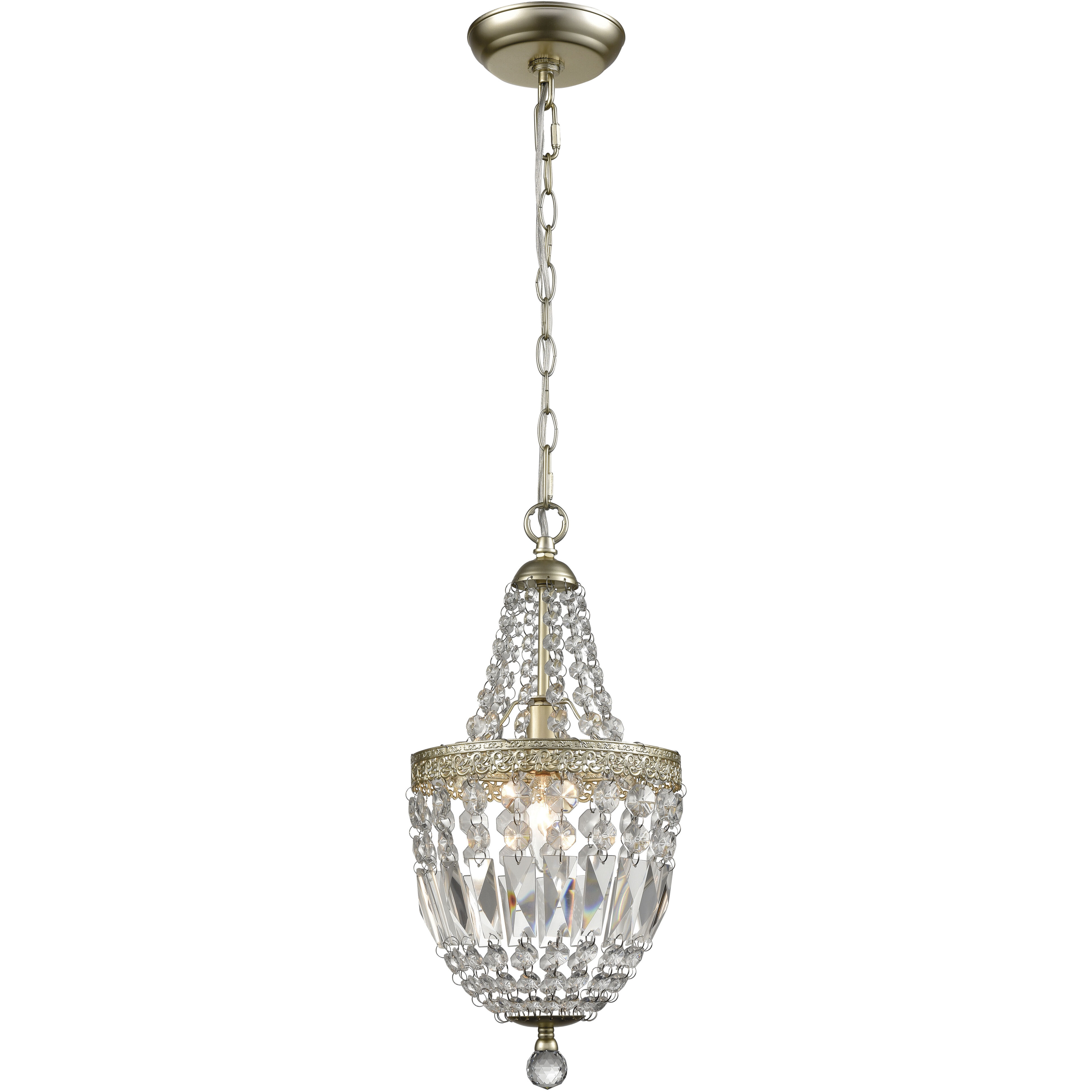 Morley 1 Light 8 inch Champagne Gold Mini Pendant Ceiling Light