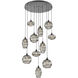 Misto 11 Light 36.6 inch Matte Black Chandelier Ceiling Light, Round Multi-Port
