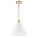 Xavier 1 Light 12 inch Vibrant Gold Mini Pendant Ceiling Light
