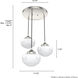 Saddle Creek 3 Light 17.25 inch Brushed Nickel Round Cluster Pendant Ceiling Light