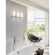 Iride 3 Light 25.19 inch Chrome Vanity Light Wall Light, Clear and White Glass