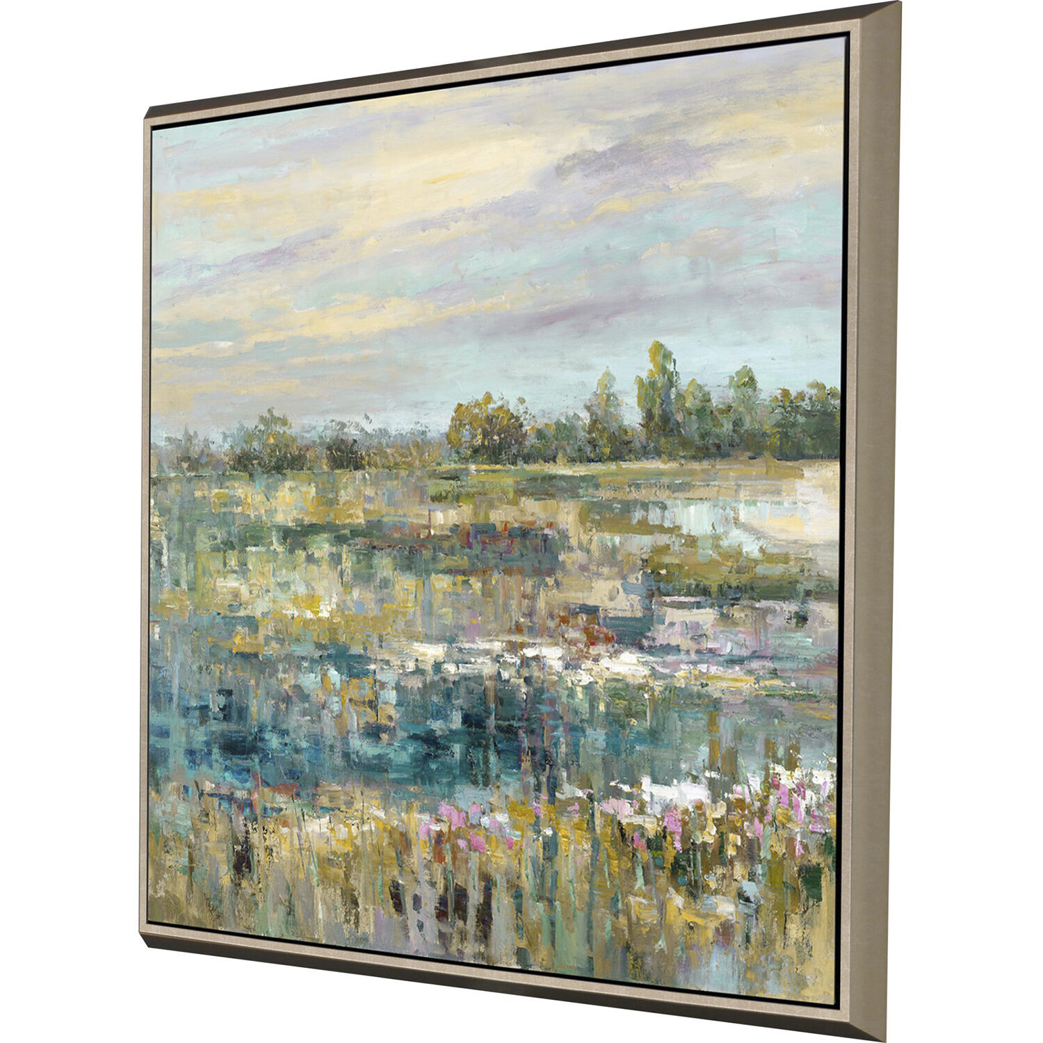 Summer Splendor Blue and Green and Purple and Turquoise Canvas