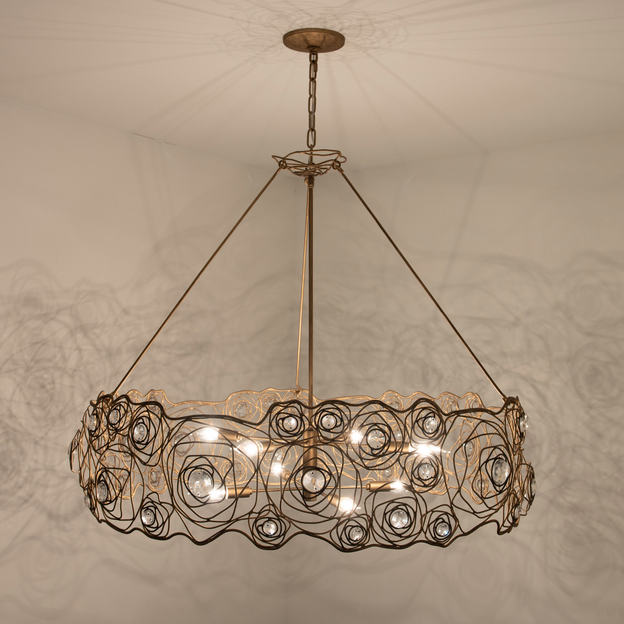 Ethereal Rose 8 Light 40.25 inch Havana Gold Ombre Chandelier Ceiling Light