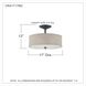 Cloverdale 3 Light 17 inch Mottled Cocoa Semi-Flush Mount Ceiling Light