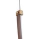 Ayers LED 59 inch Champagne Gold and Black and Brown Linear Chandelier Ceiling Light