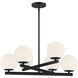 Crown Heights 6 Light 26 inch Matte Black Chandelier Ceiling Light