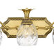 Plantation 5 Light 37 inch Burnished Brass Vanity Light Wall Light