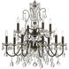 Butler 12 Light 29 inch English Bronze Chandelier Ceiling Light in Clear Hand Cut