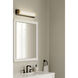 Arclume LED 24 inch Dark Matte Black and Legacy Brass Bath Bar Wall Light