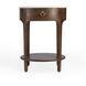 Ellen Marble Nightstand in Medium Brown