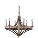 Coronado 6 Light 29.5 inch Florence Gold Chandelier Ceiling Light