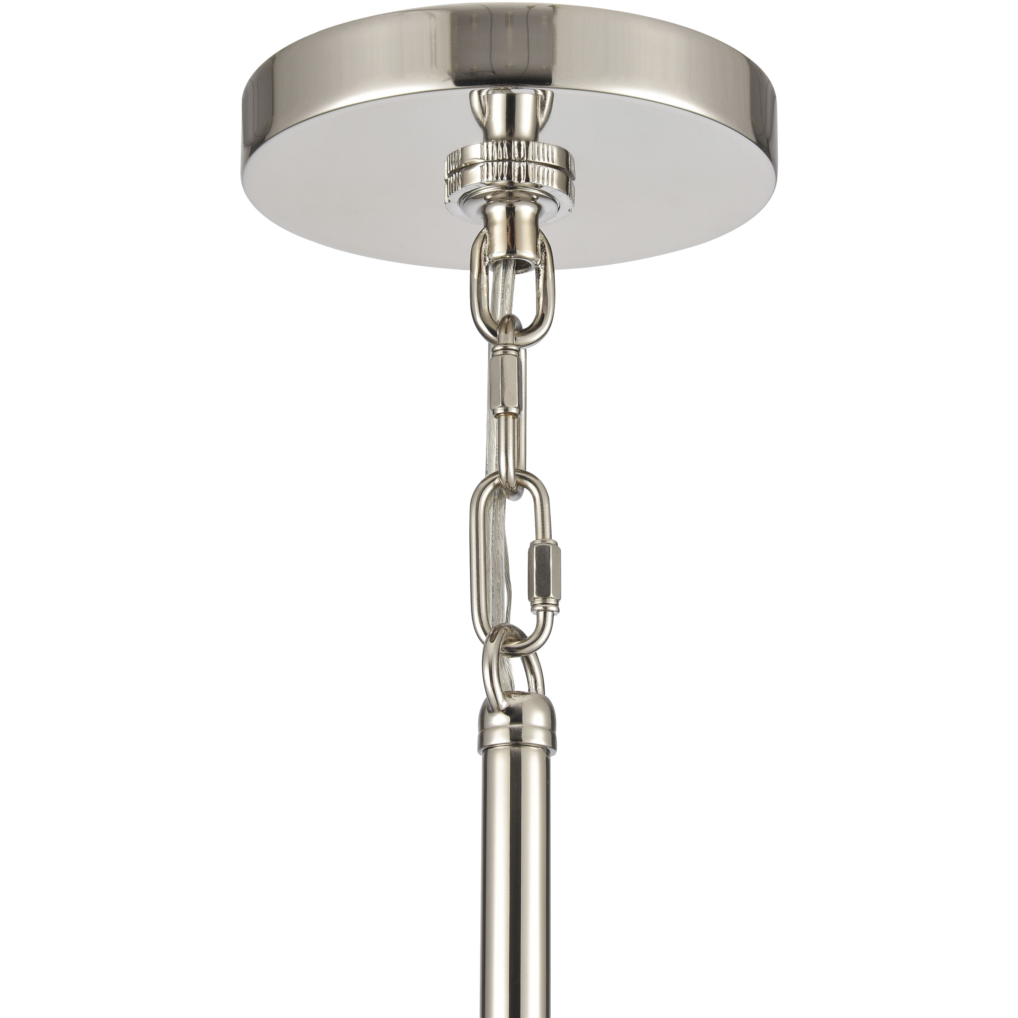Abaca 4 Light 18 inch Polished Nickel with Gray Chandelier Ceiling Light