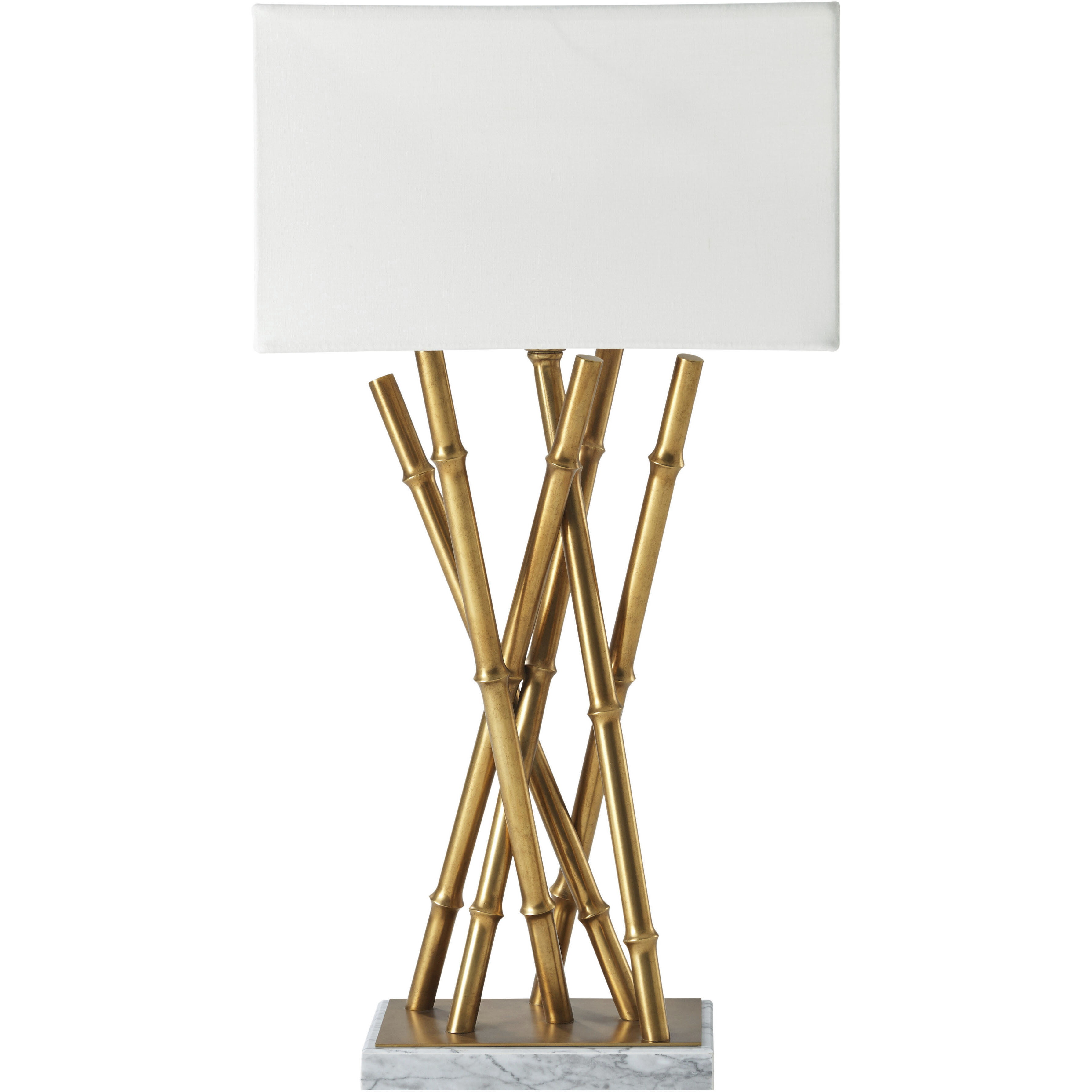 Kesden 32 inch Satin Brass Table Lamp Portable Light, TA Illuminations