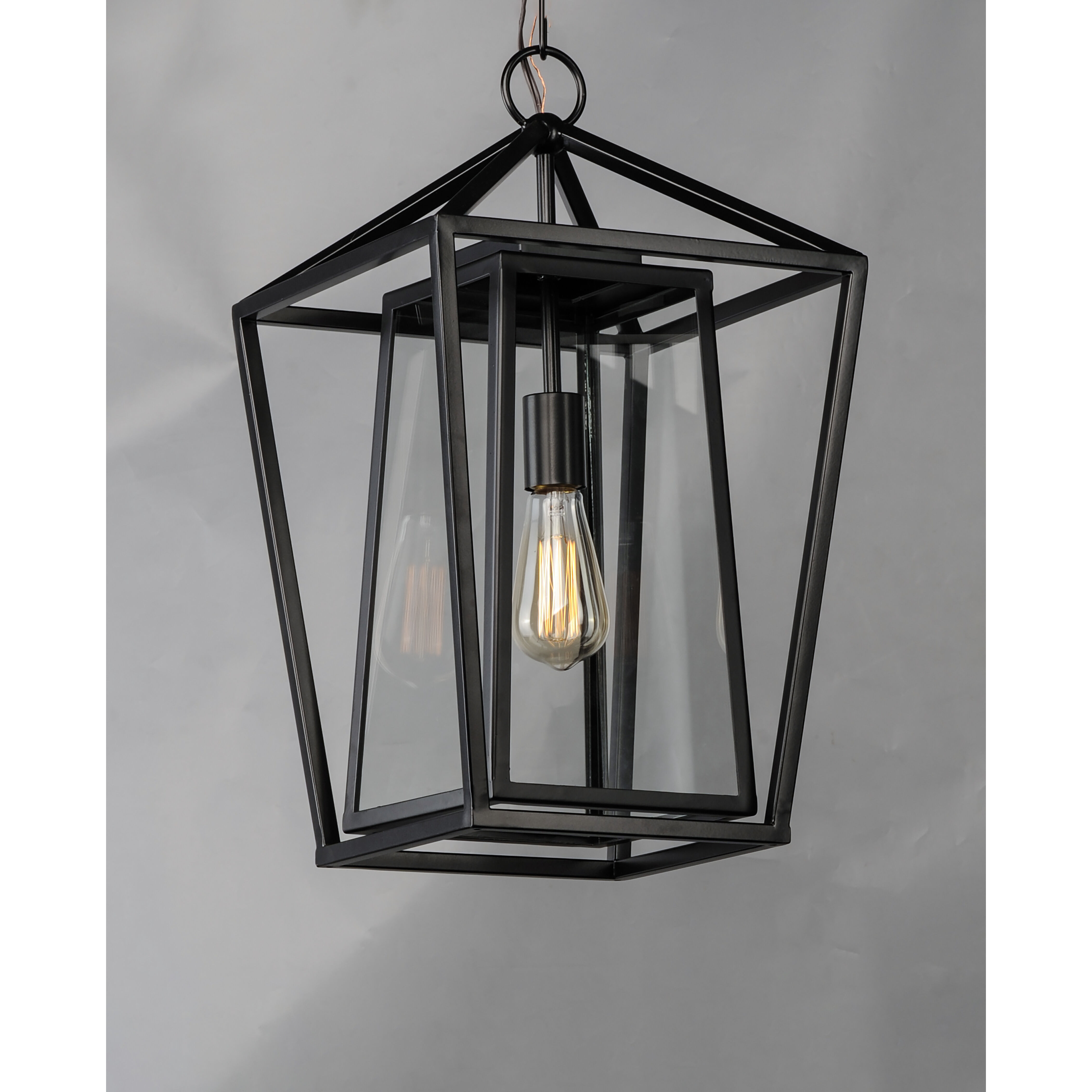 Artisan 1 Light 12 inch Black Outdoor Hanging Lantern