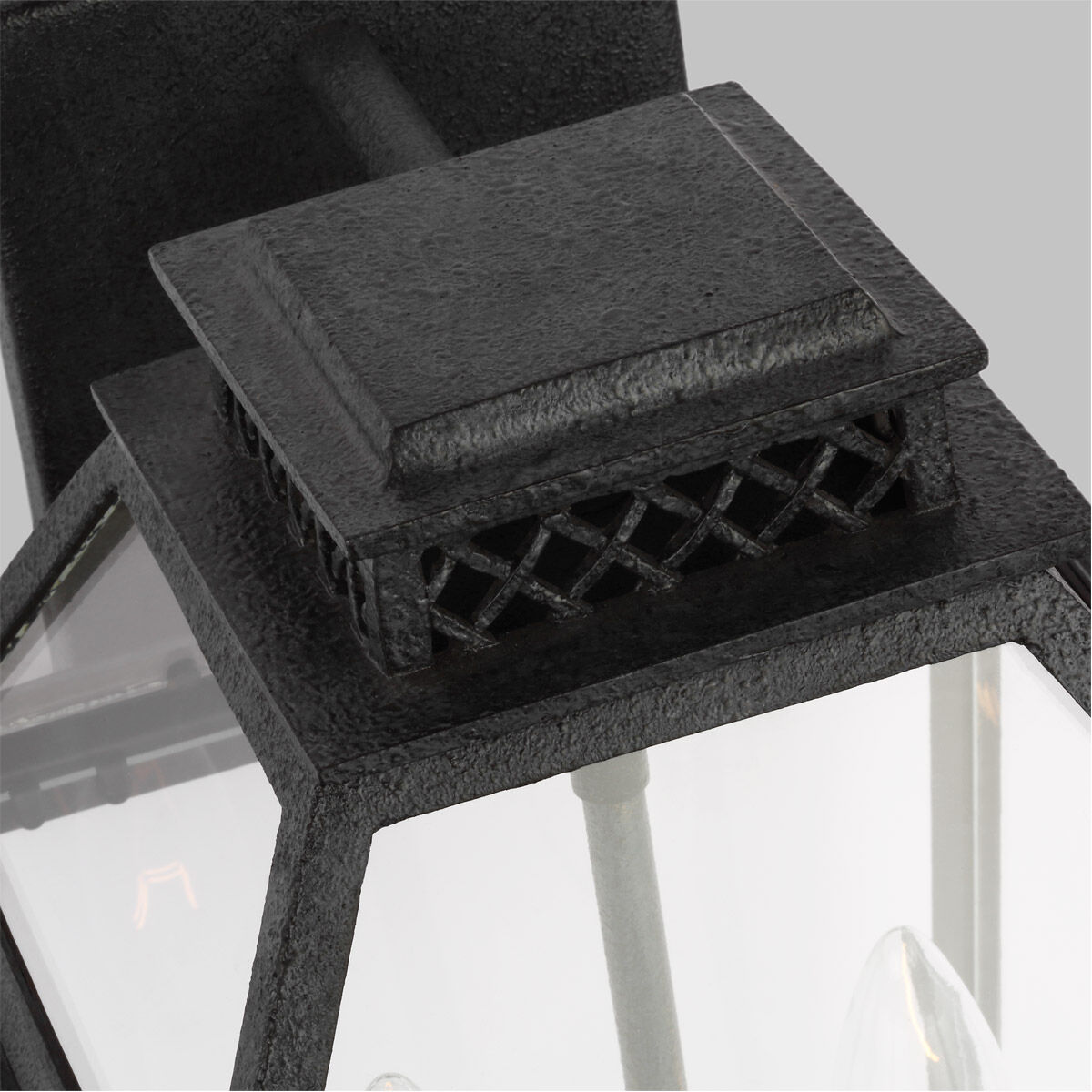 C&M by Chapman & Myers Falmouth 2 Light 13.75 inch Dark Weathered Zinc Outdoor Wall Lantern