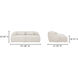 Amelia White Modular Sectional, Double Chaise