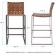 Irving 40 inch Buffalo Brown/Black Barstool