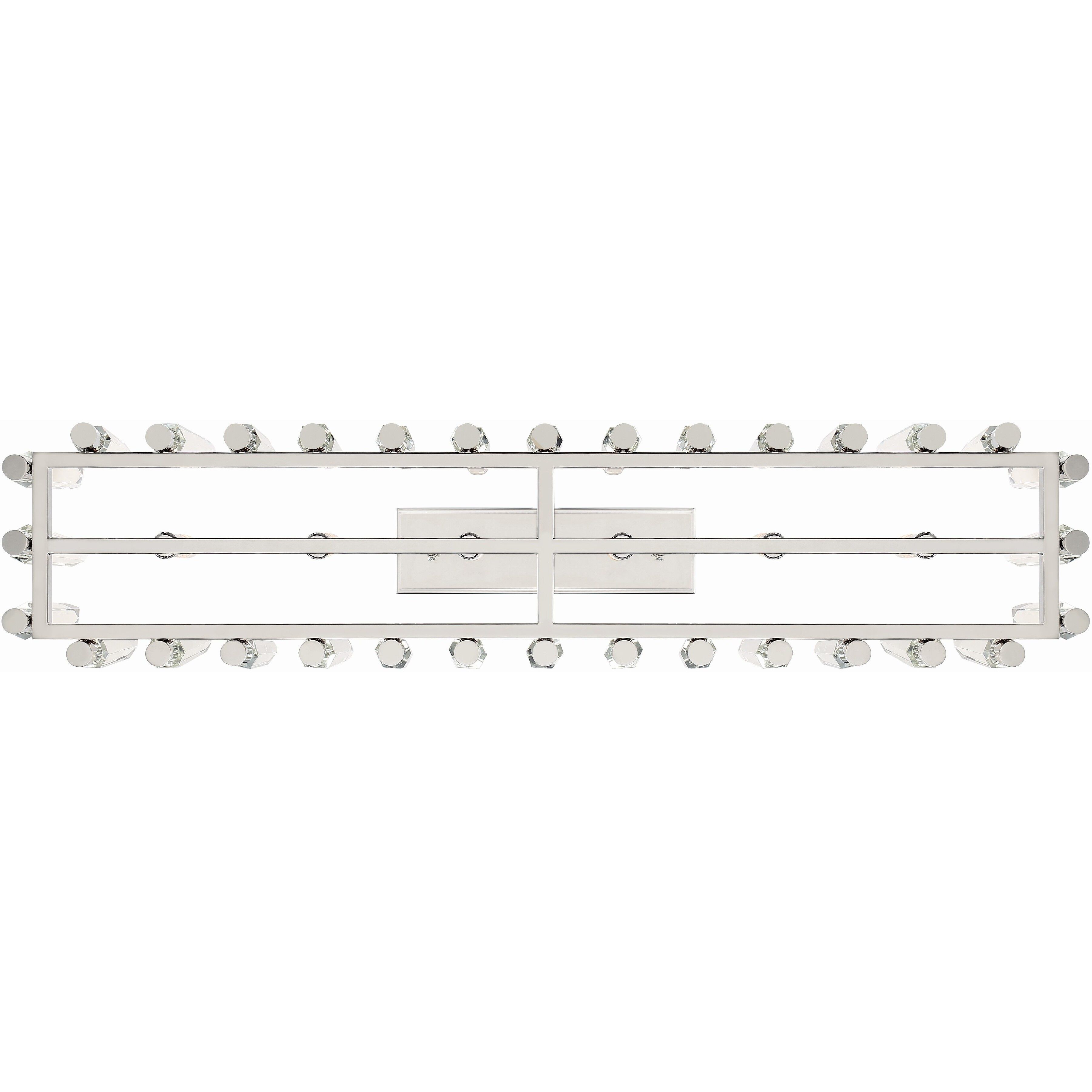 Watson 6 Light 42 inch Polished Nickel Linear Chandelier Ceiling Light