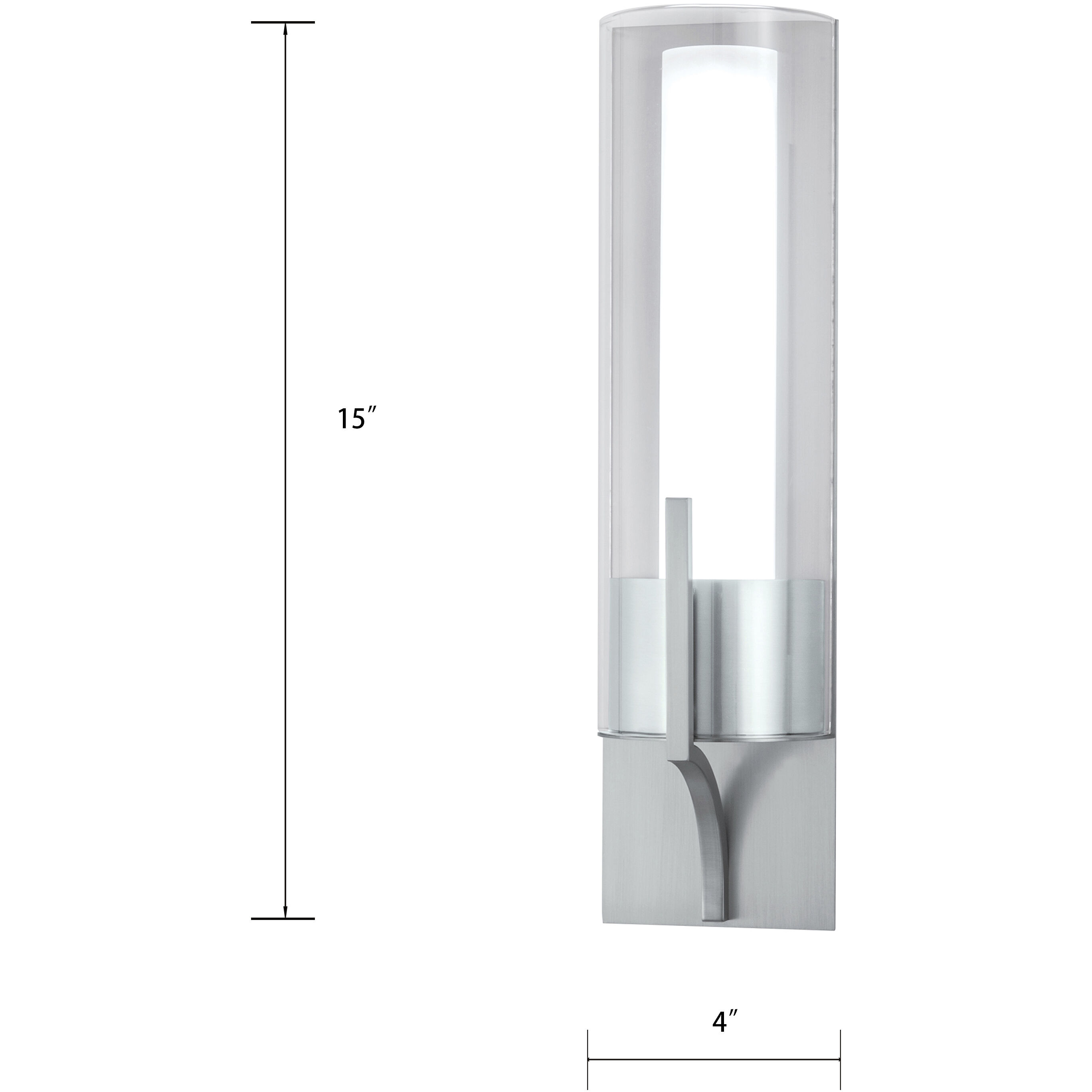 Slope Sconce Wall Light in Brushed Nickel