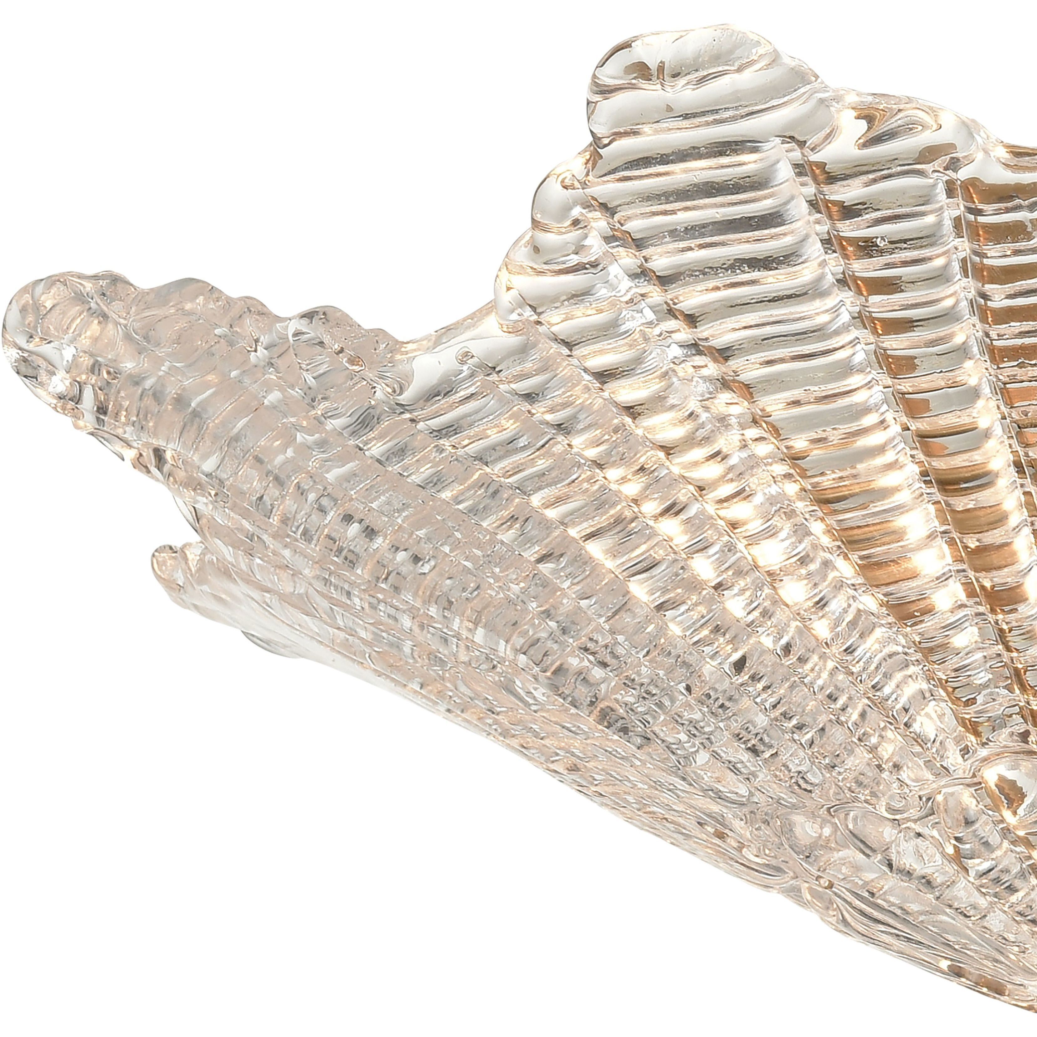 Radiance 3 Light 16 inch Satin Brass Semi Flush Mount Ceiling Light