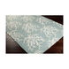 Atlantic 132 X 96 inch Aqua/Ivory Rugs, Wool
