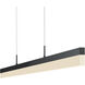 Stiletto LED 44.25 inch Satin Black Pendant Ceiling Light