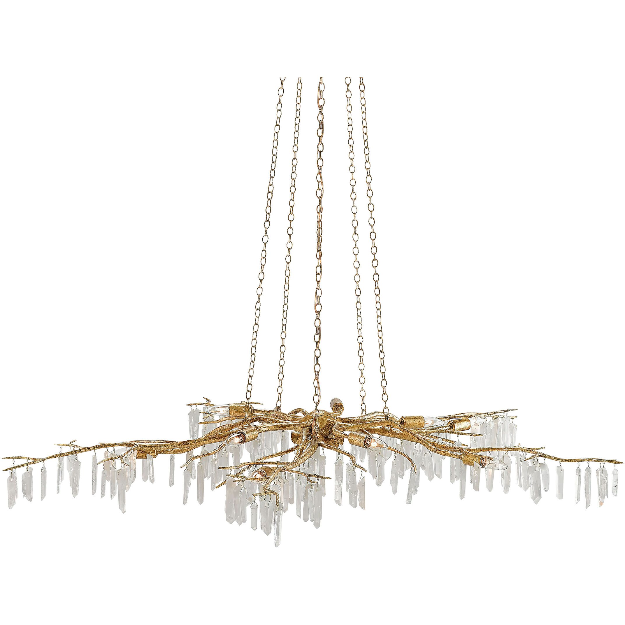 Forest Light 10 Light 62 inch Washed Lucerne Gold/Natural Chandelier Ceiling Light, Aviva Stanoff Collection