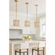 Windsor 1 Light 11.5 inch French Gold and Matte Black Pendant Ceiling Light