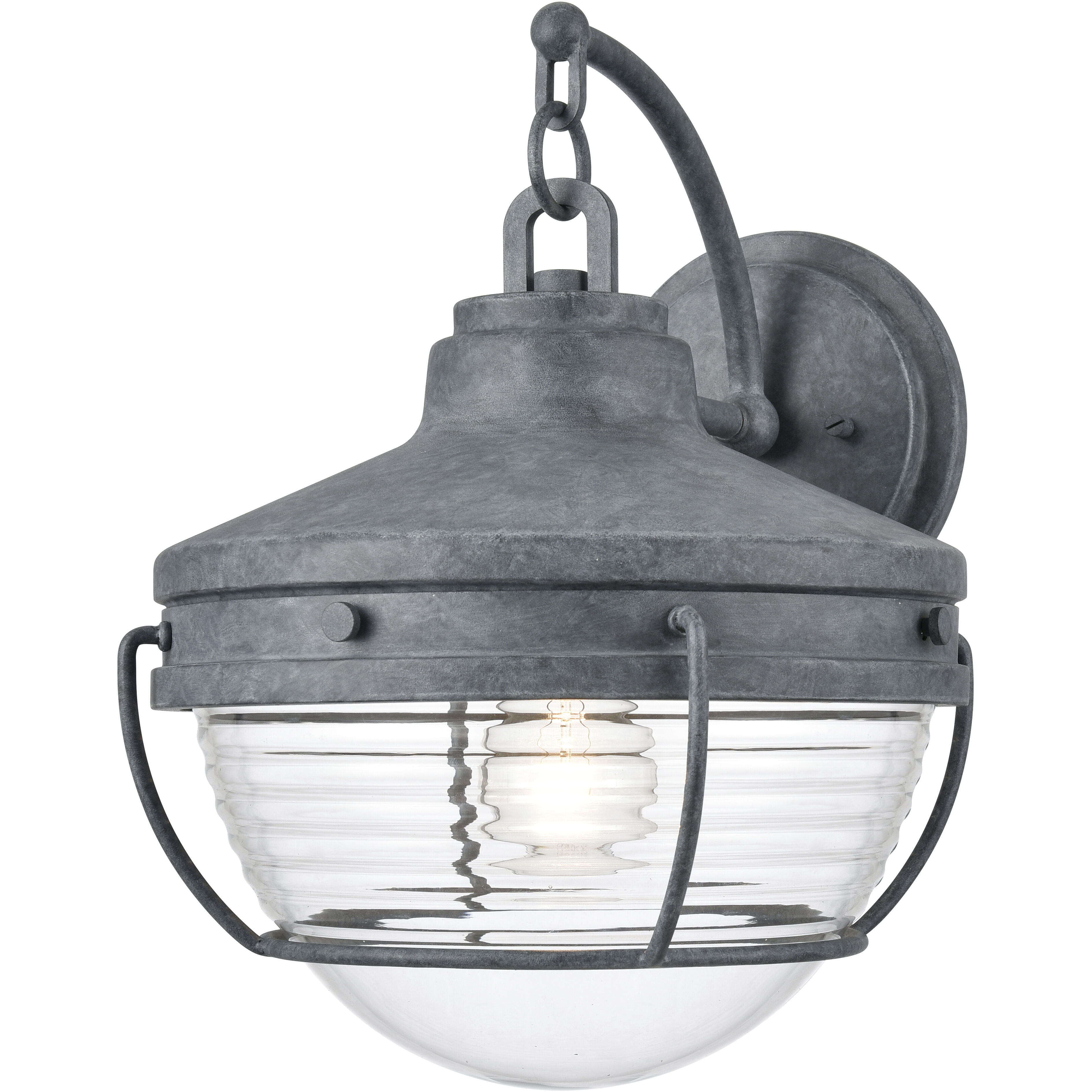 Eastport 1 Light 14 inch Aged Zinc Outdoor Wall Sconce