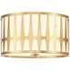 Royston 3 Light 18 inch Antique Gold Flush Ceiling Light