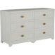 Fairmont Cerused White / Stained Gold Dresser