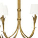 River Reed 6 Light 41 inch Gold Chandelier Ceiling Light, Small
