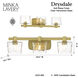 Drysdale 3 Light 23.5 inch Soft Brass Bath Vanity Wall Light