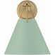 Xavier Bath Sconce Wall Light in Vibrant Gold and Green