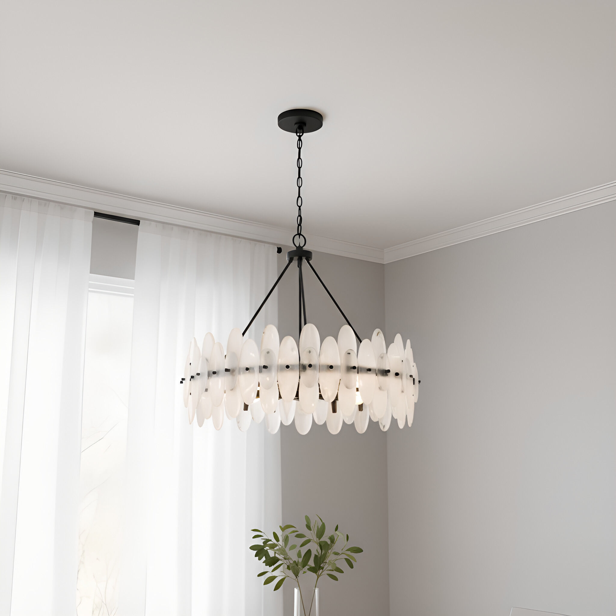 Abigail Pendant Ceiling Light in Matte Black