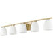 Naya 5 Light 40 inch Modern Gold Bath Vanity Light Wall Light