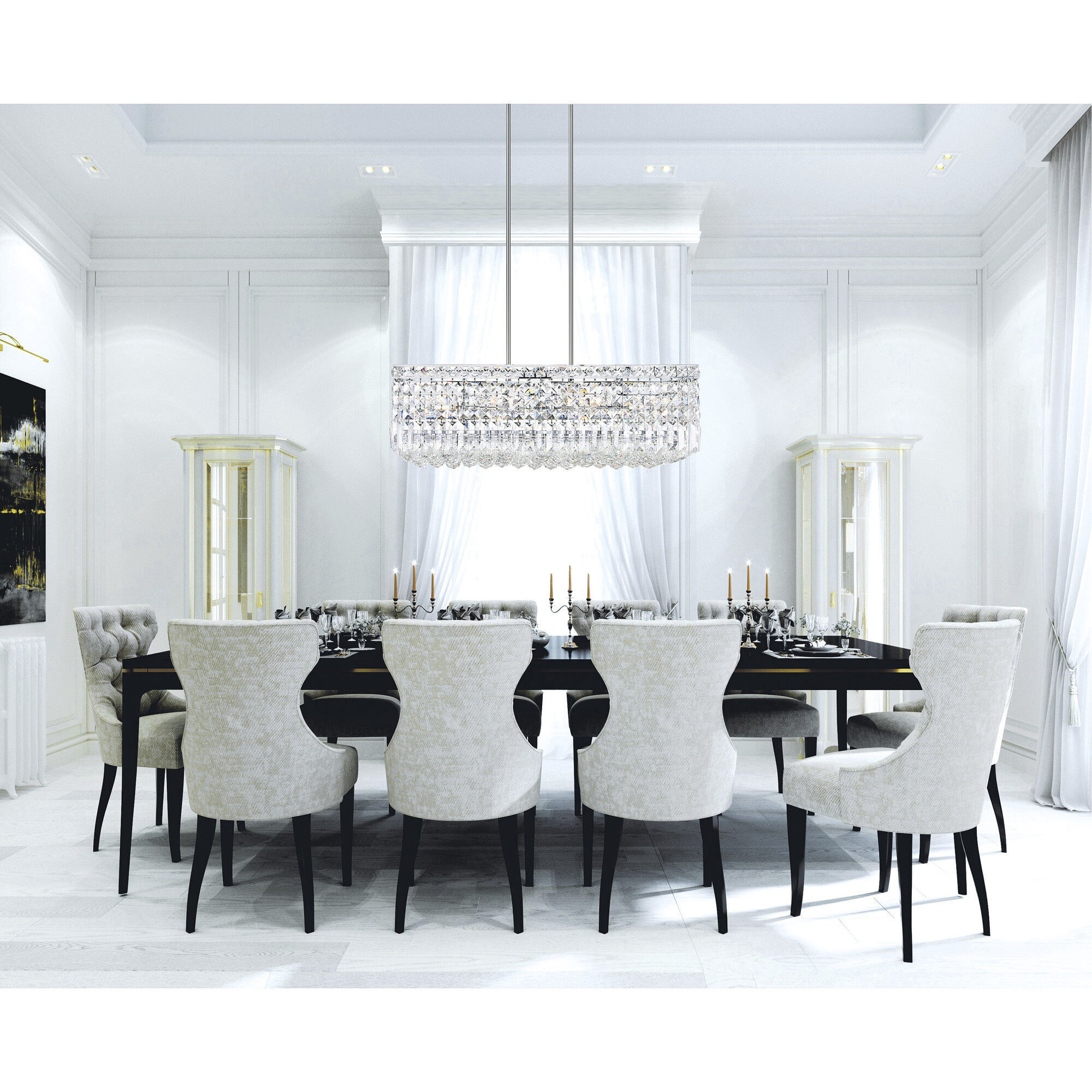 Colosseum 10 Light 30 inch Chrome Island/Pool Table Light Ceiling Light