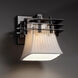 Metropolis 1 Light 7 inch Matte Black Wall Sconce Wall Light in Waterfall, Square Flared