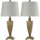 Roman 31 inch 150.00 watt Gold Metal Base Table Lamp Portable Light