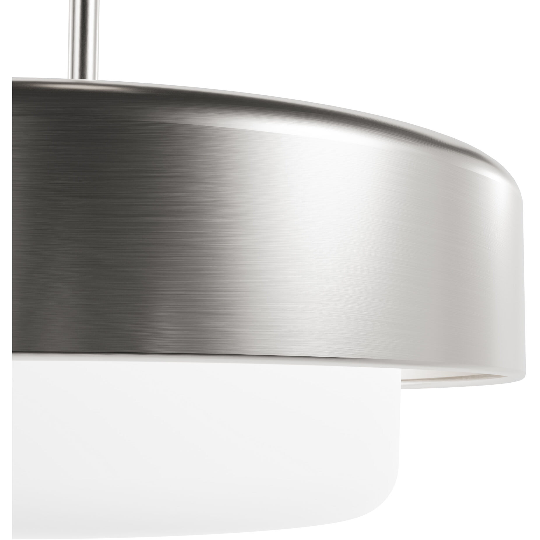 Station 2 Light 14 inch Brushed Nickel Pendant Ceiling Light, Small
