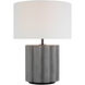 Kelly Wearstler Scioto 20.5 inch 15.00 watt Oyster Stained Concrete Table Lamp Portable Light, Medium