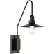 Bingrahm 1 Light 8.75 inch Black Wall Sconce Wall Light