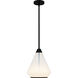 Haze 1 Light 10.5 inch Matte Black Mini Pendant Ceiling Light, Small