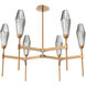 Aalto LED Novel Brass Chandelier Ceiling Light, Round
