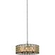 Corsa 6 Light 28 inch Matte Black with Gold Pendant Foyer Ceiling Light