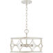 Ricci 4 Light 15.25 inch Winter White Semi-Flush Mount Ceiling Light, Convertible Dual Mount